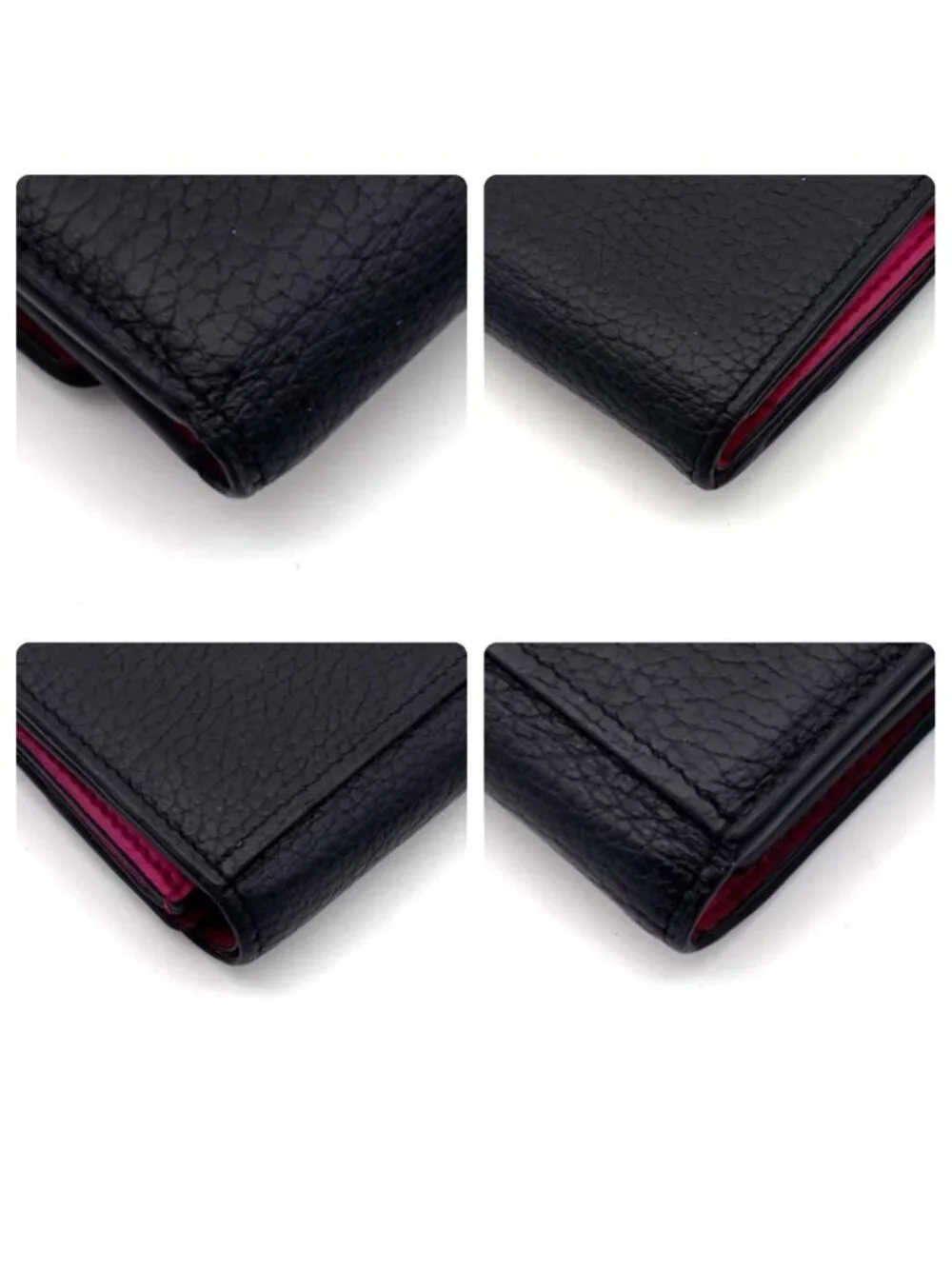 Louis Vuitton Taurillon Portefeuille Capucines XS Trifold Black Wallet